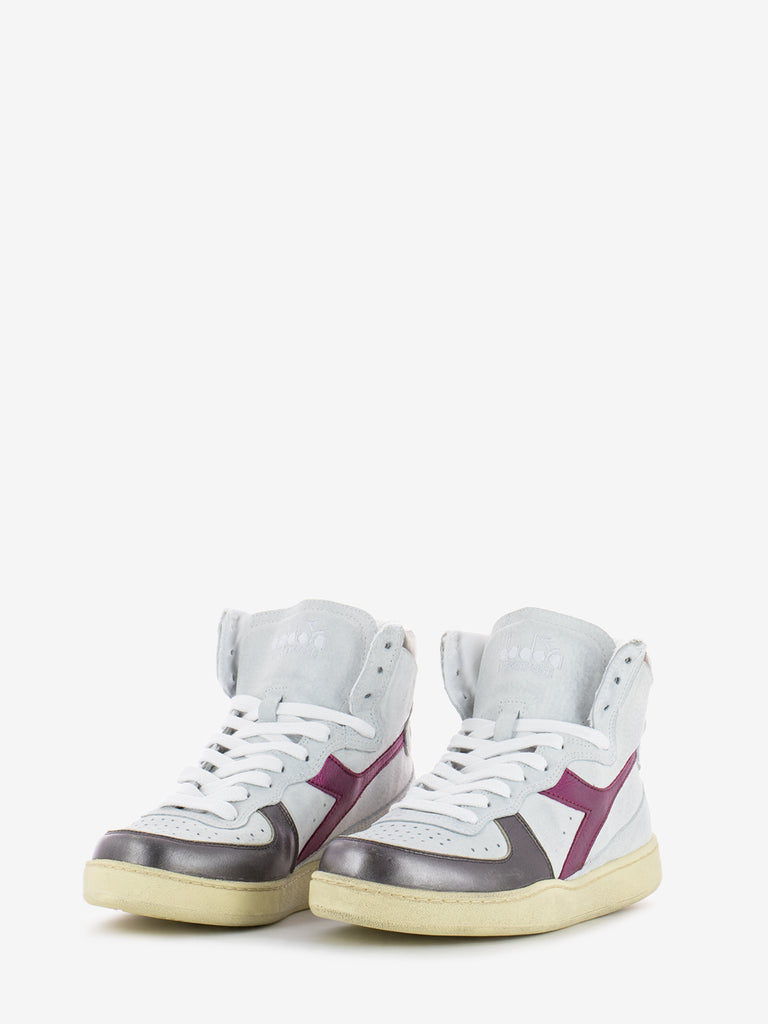 DIADORA HERITAGE - Mi Basket metal pigskin used white / fucsia red