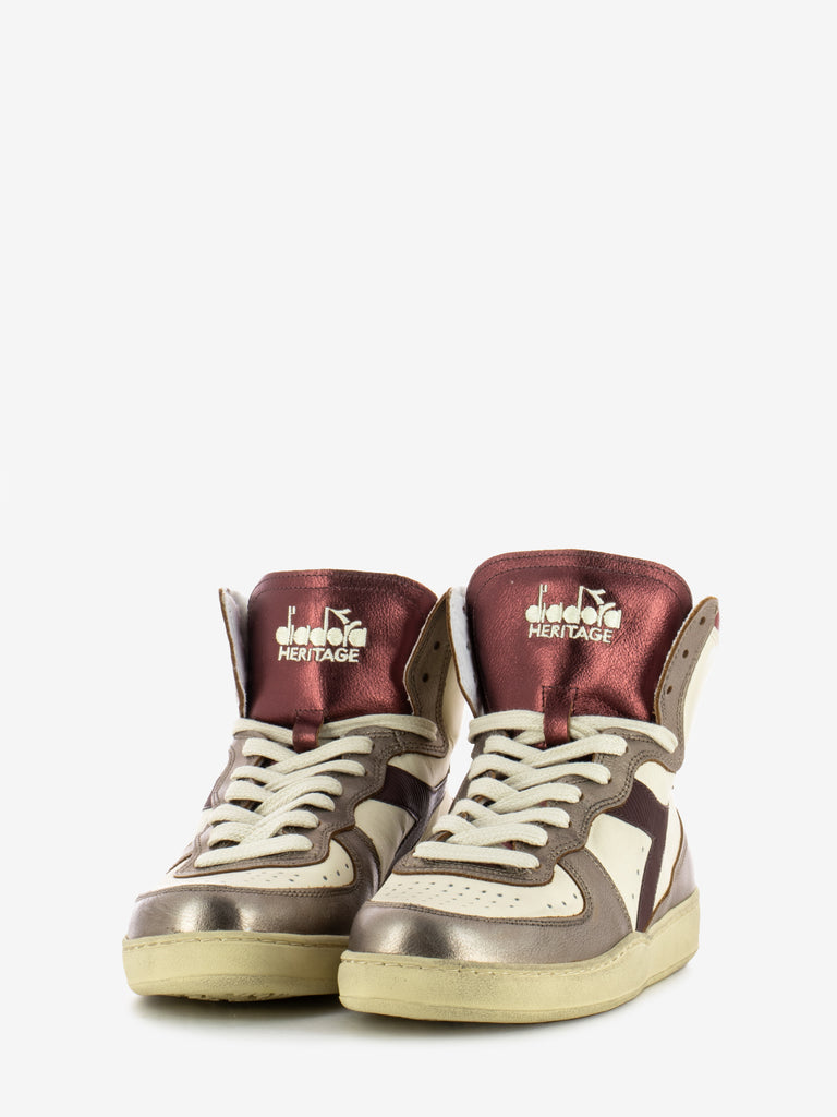 DIADORA HERITAGE - Sneakers MI Basket metal mix used beige