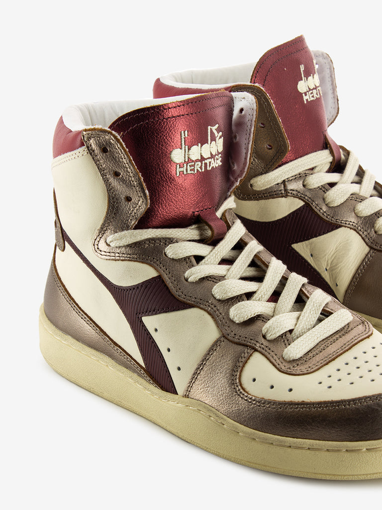 DIADORA HERITAGE - Sneakers MI Basket metal mix used beige