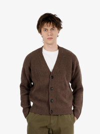 Cardigan costa inglese crop brown