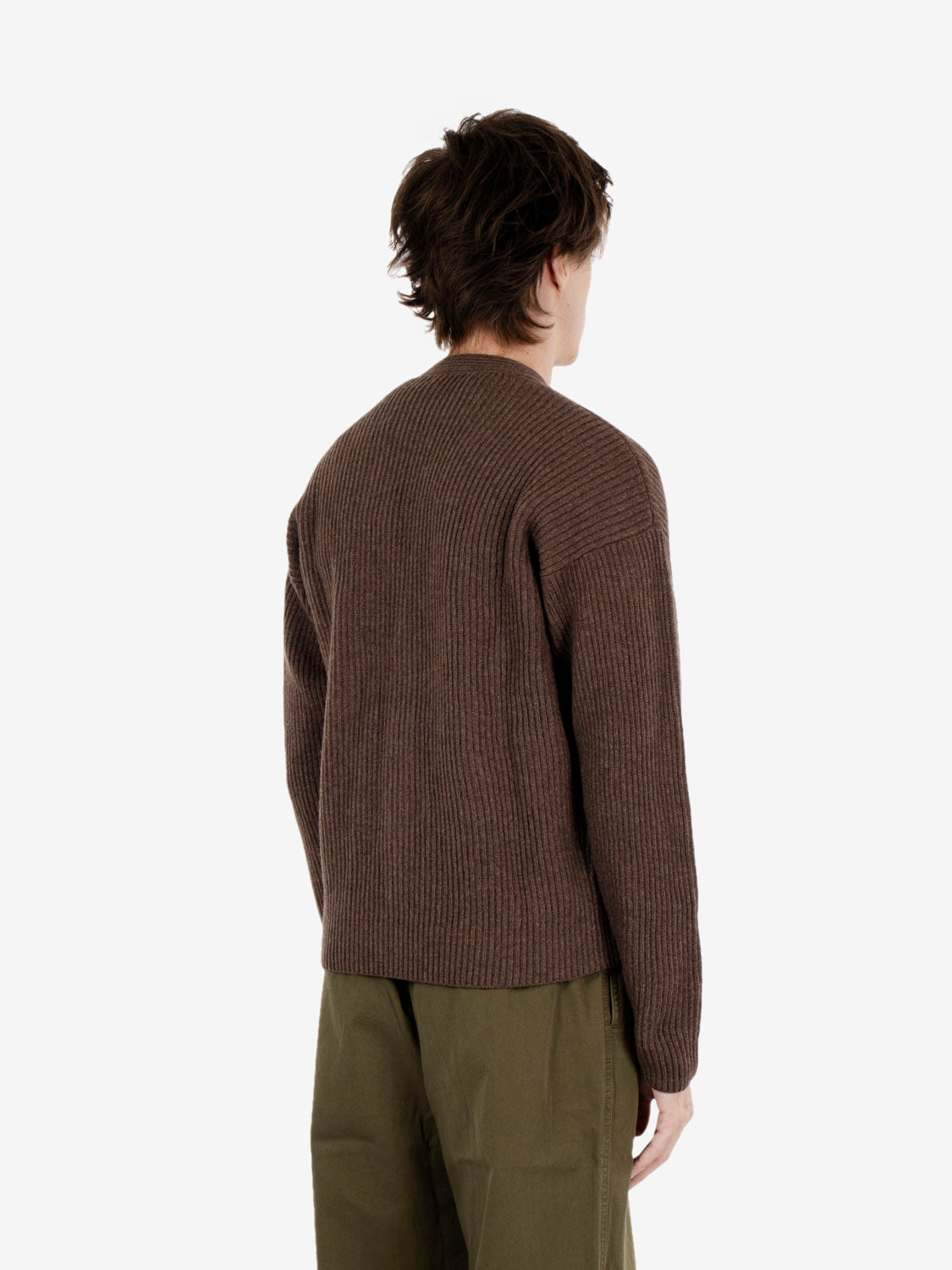 Cardigan costa inglese crop brown