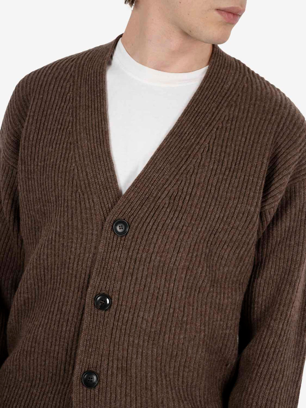 Cardigan costa inglese crop brown