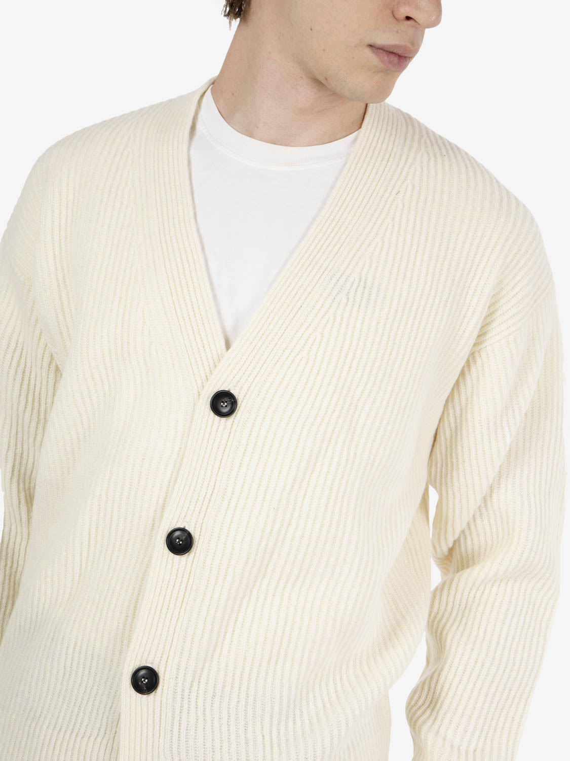 Cardigan costa inglese crop cream