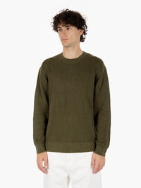 Crew Neck acid wash dark green