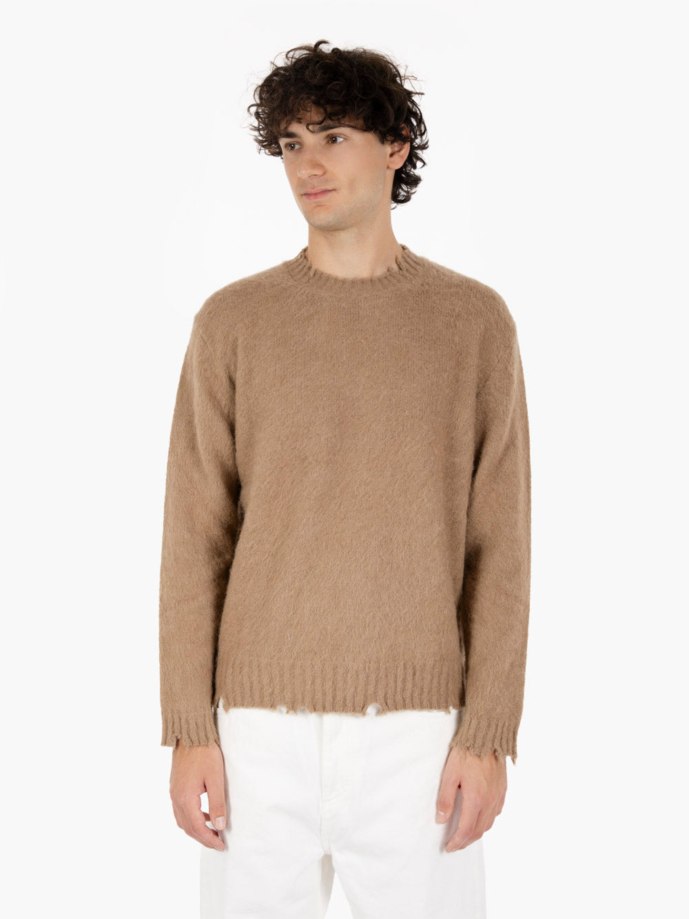 Crewneck brushed taupe