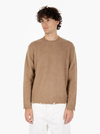 Brushed taupe crewneck