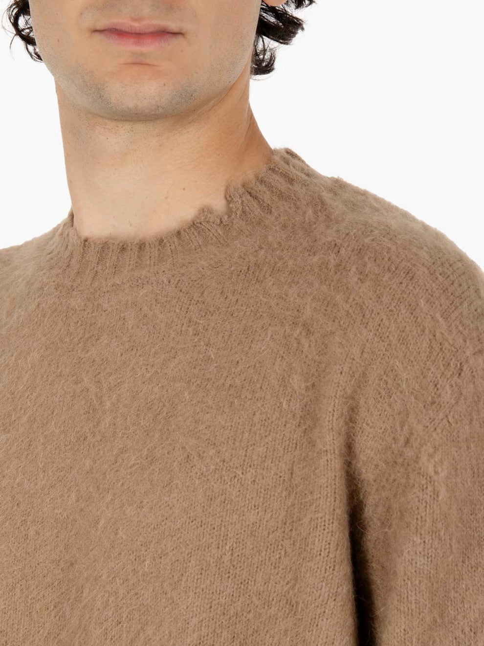 Crewneck brushed taupe