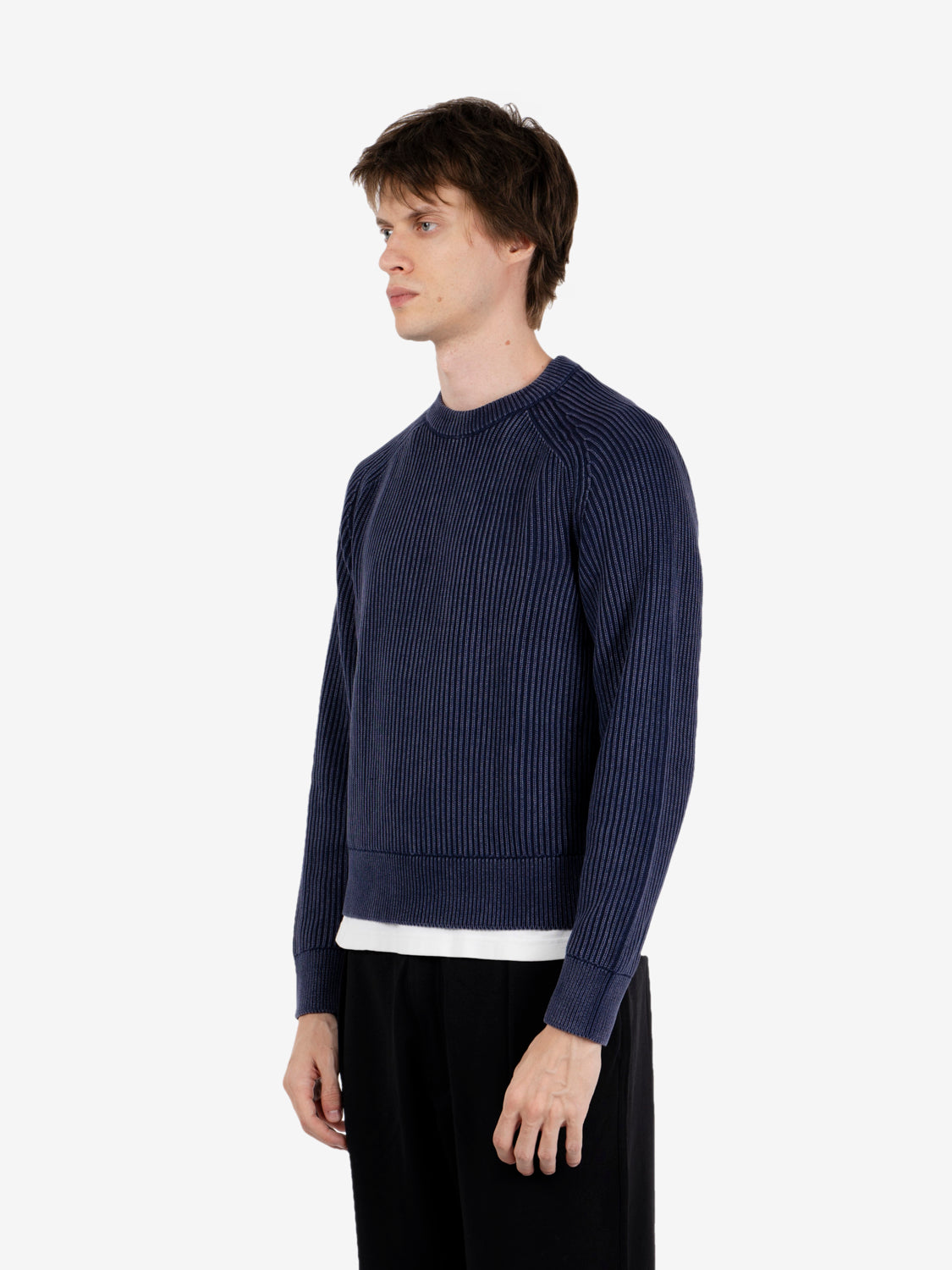 NAVY BLUE CREW NECK SWEATER FW27SIN108_371