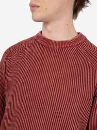 Maglione girocollo brick acid wash