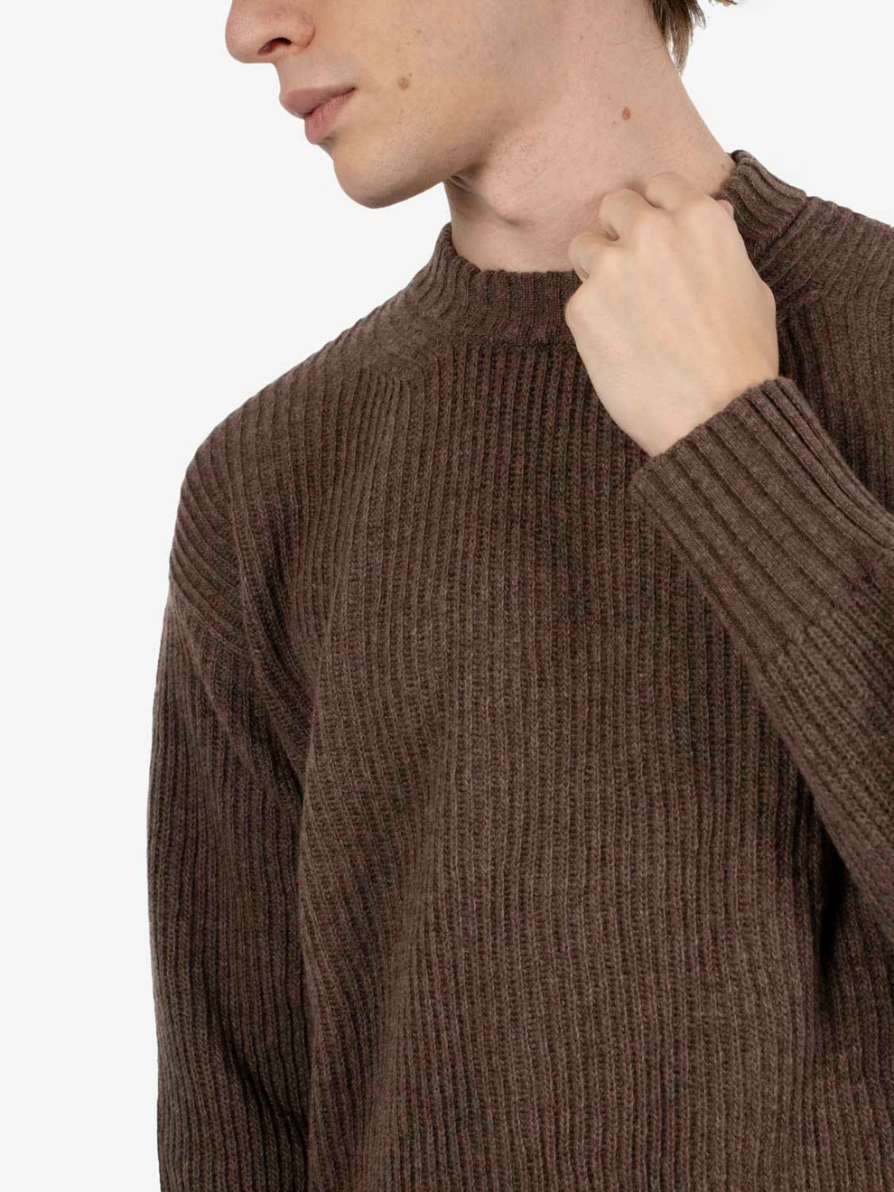 Maglione girocollo costa inglese brown