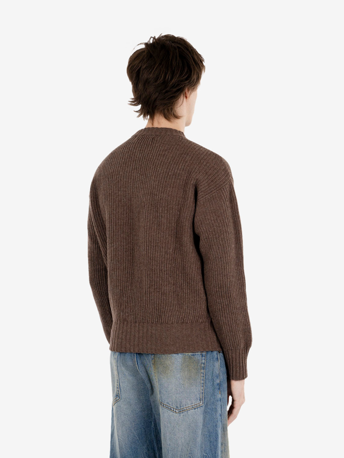 Maglione girocollo costa inglese brown