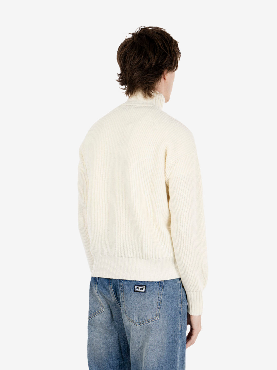 Maglione mezza zip costa inglese cream