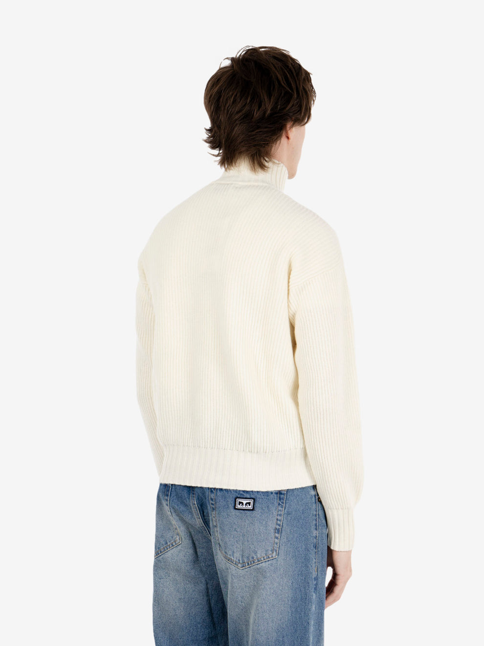 Maglione mezza zip costa inglese cream