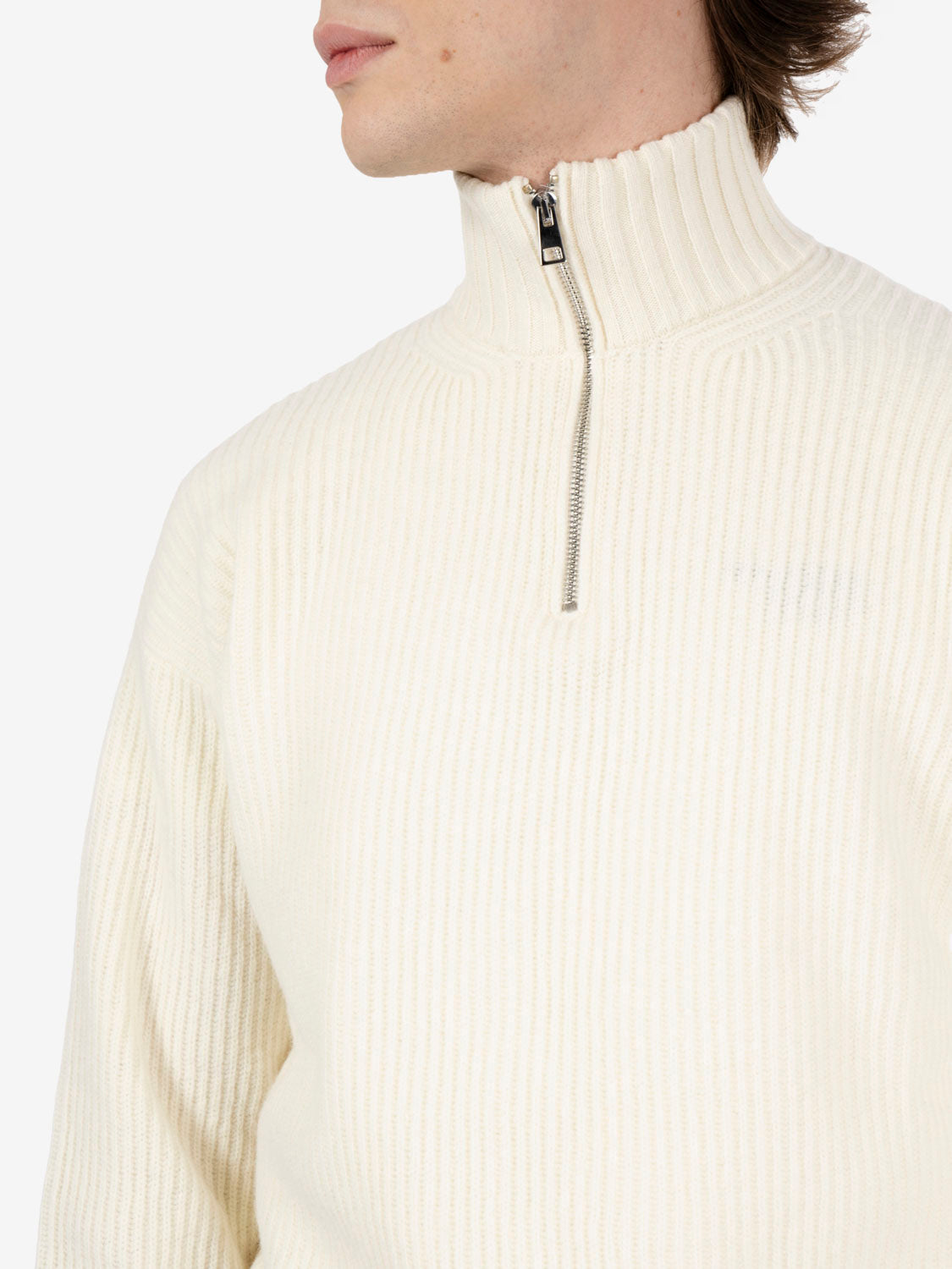 Maglione mezza zip costa inglese cream