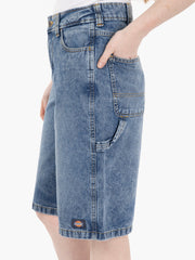 DICKIES - Carpenter denim jort W rinsed fade blue