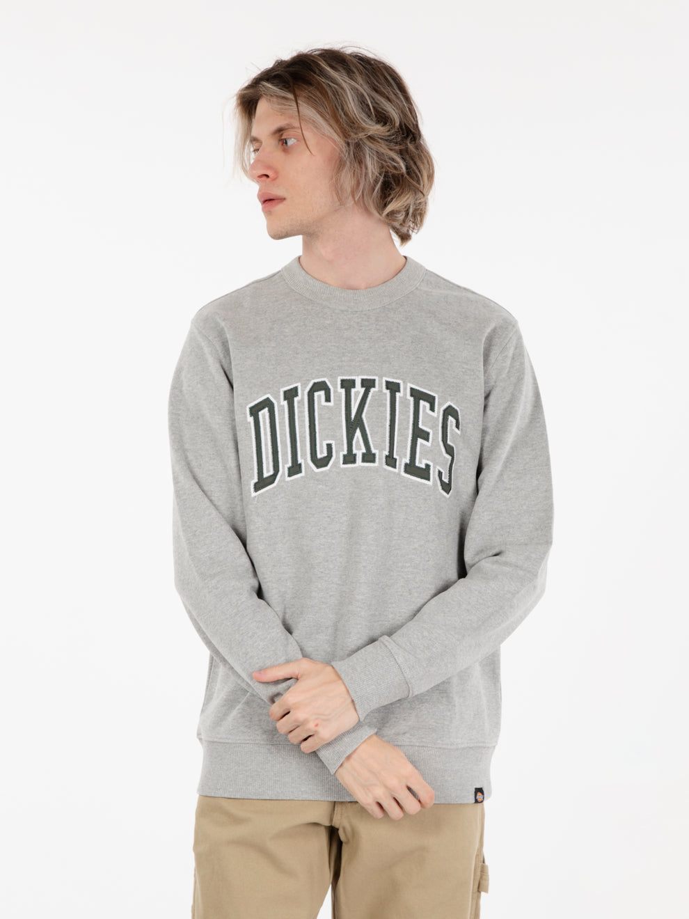 Aitikin crewneck sweatshirt grey / dark forest