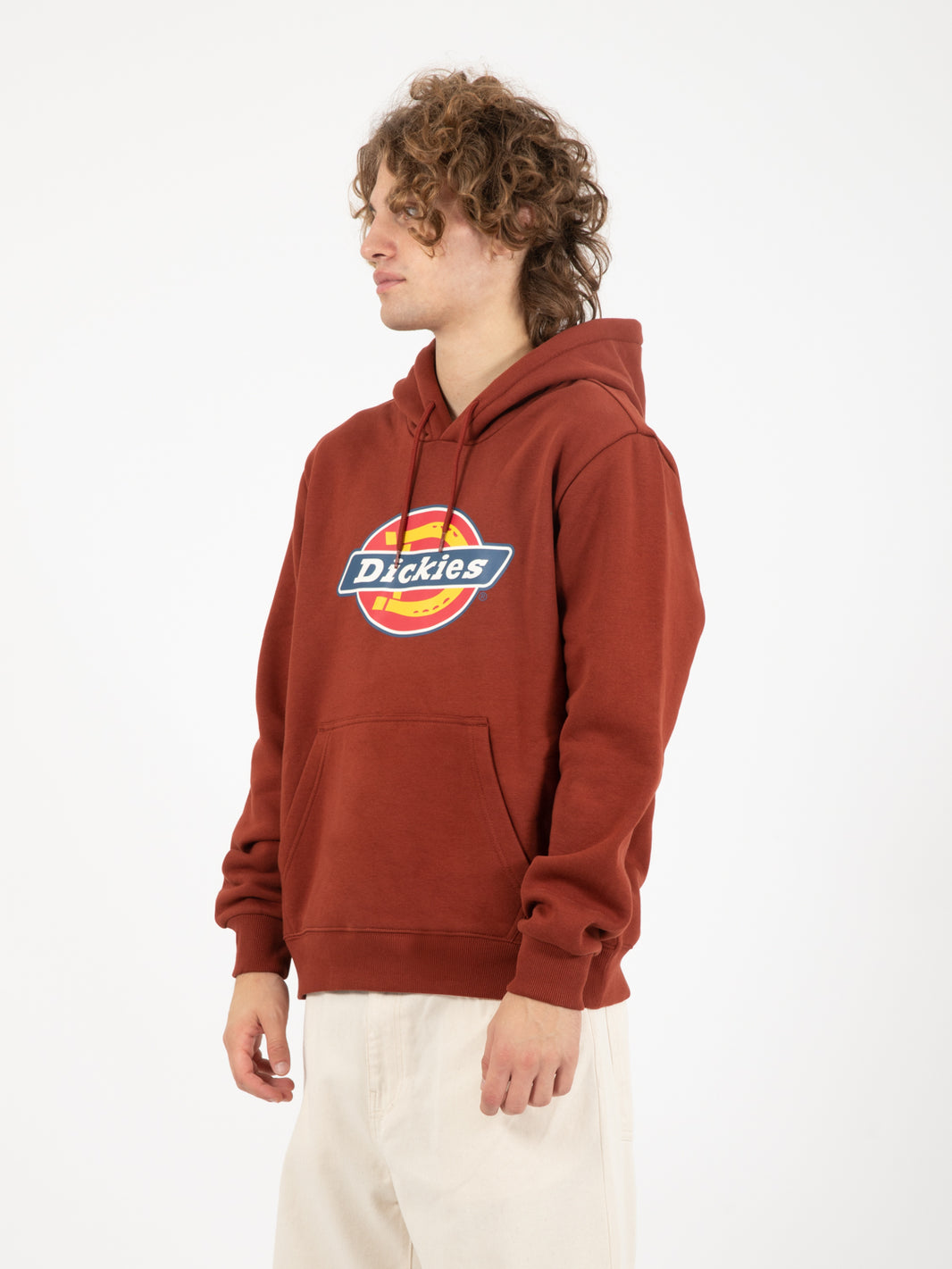 Felpa Icon logo hoodie fired brick