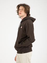 DICKIES - Felpa Millersburg hoodie dark brown