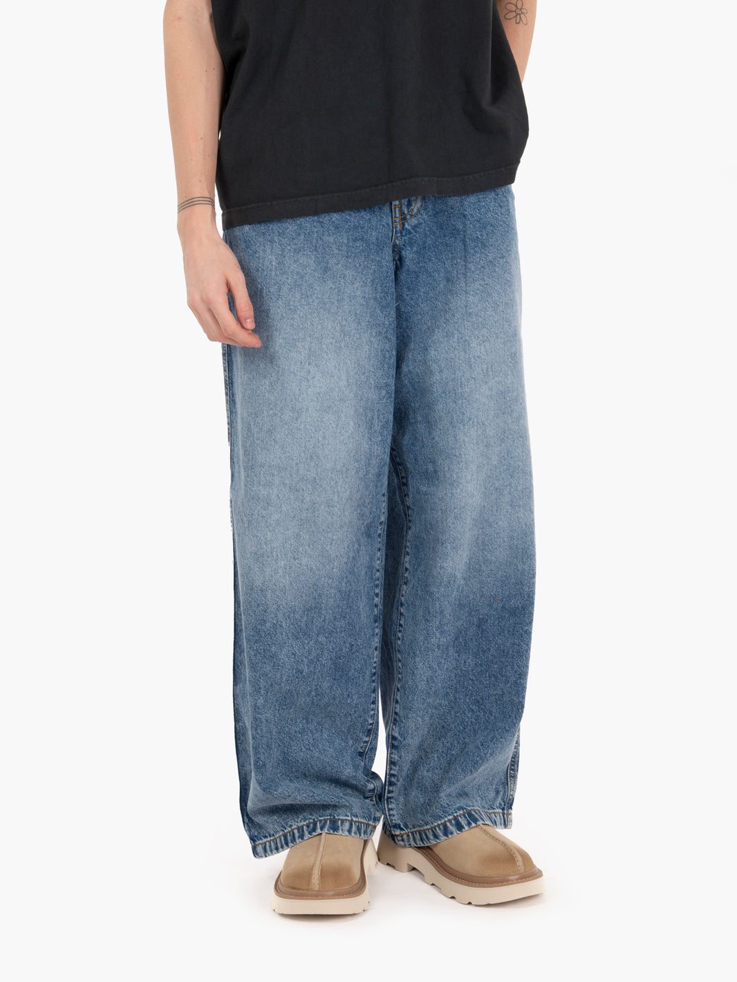 Loose Wave Denim Rinsed Blue