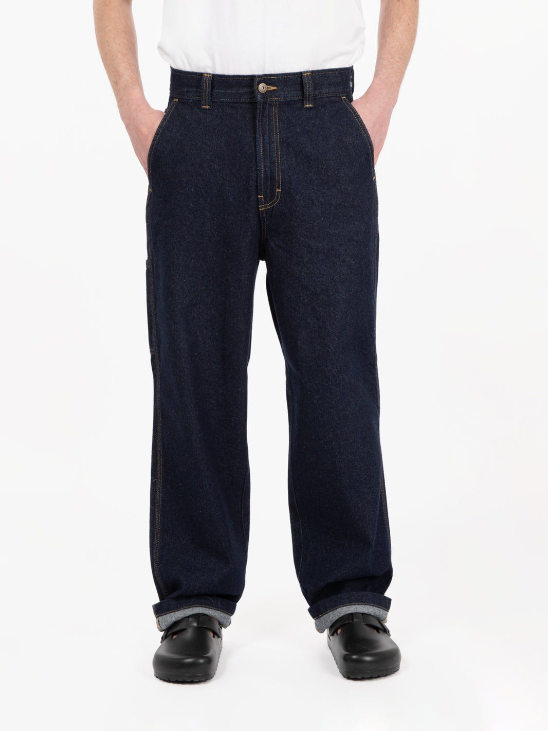 Madison baggy fit denim rinsed blu scuro