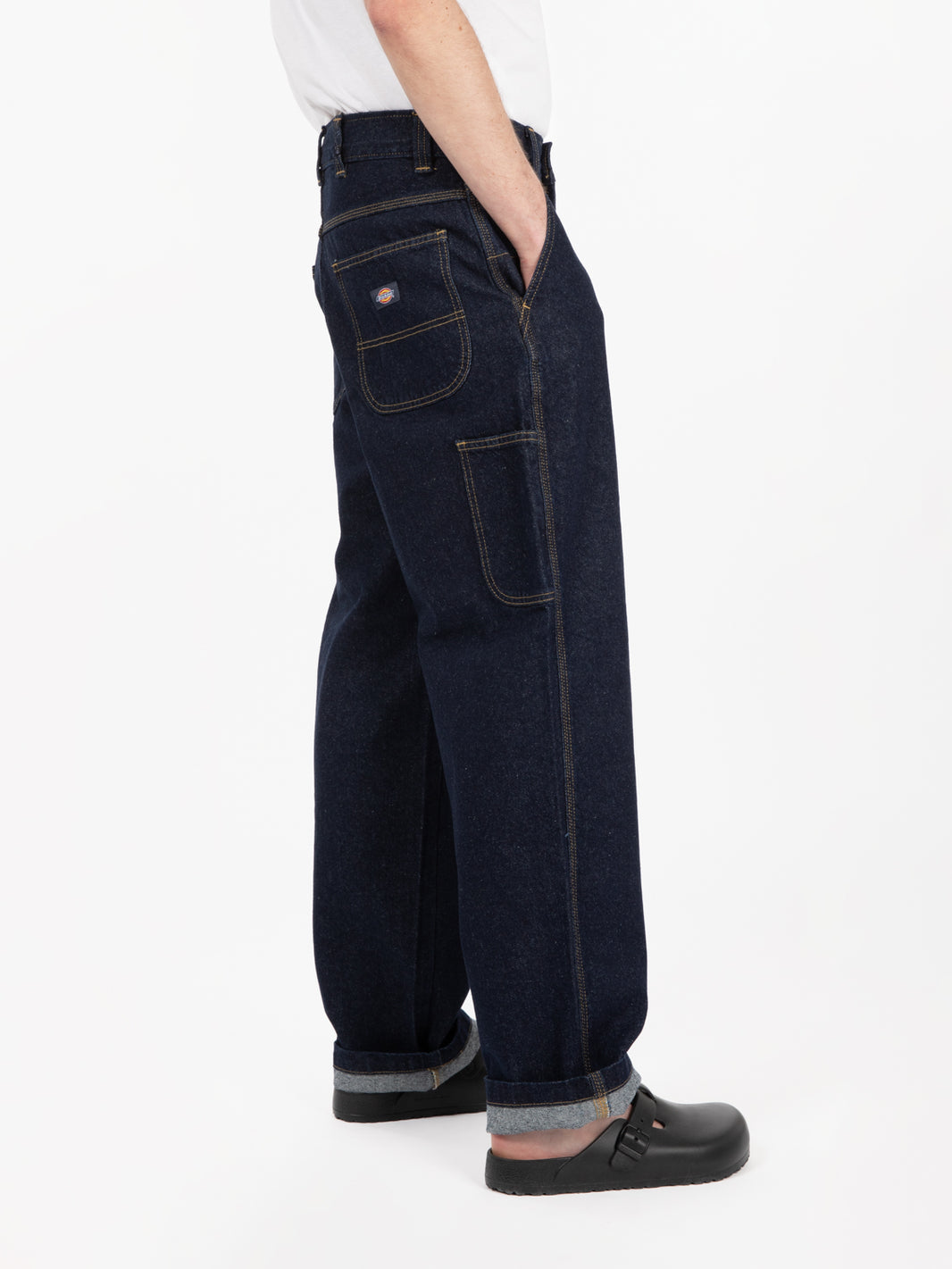 Madison baggy fit denim rinsed blu scuro