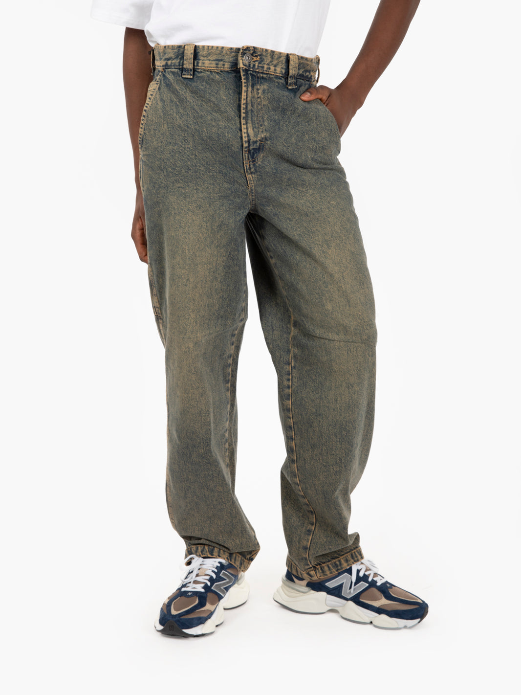 Madison baggy pant yellow fade indigo