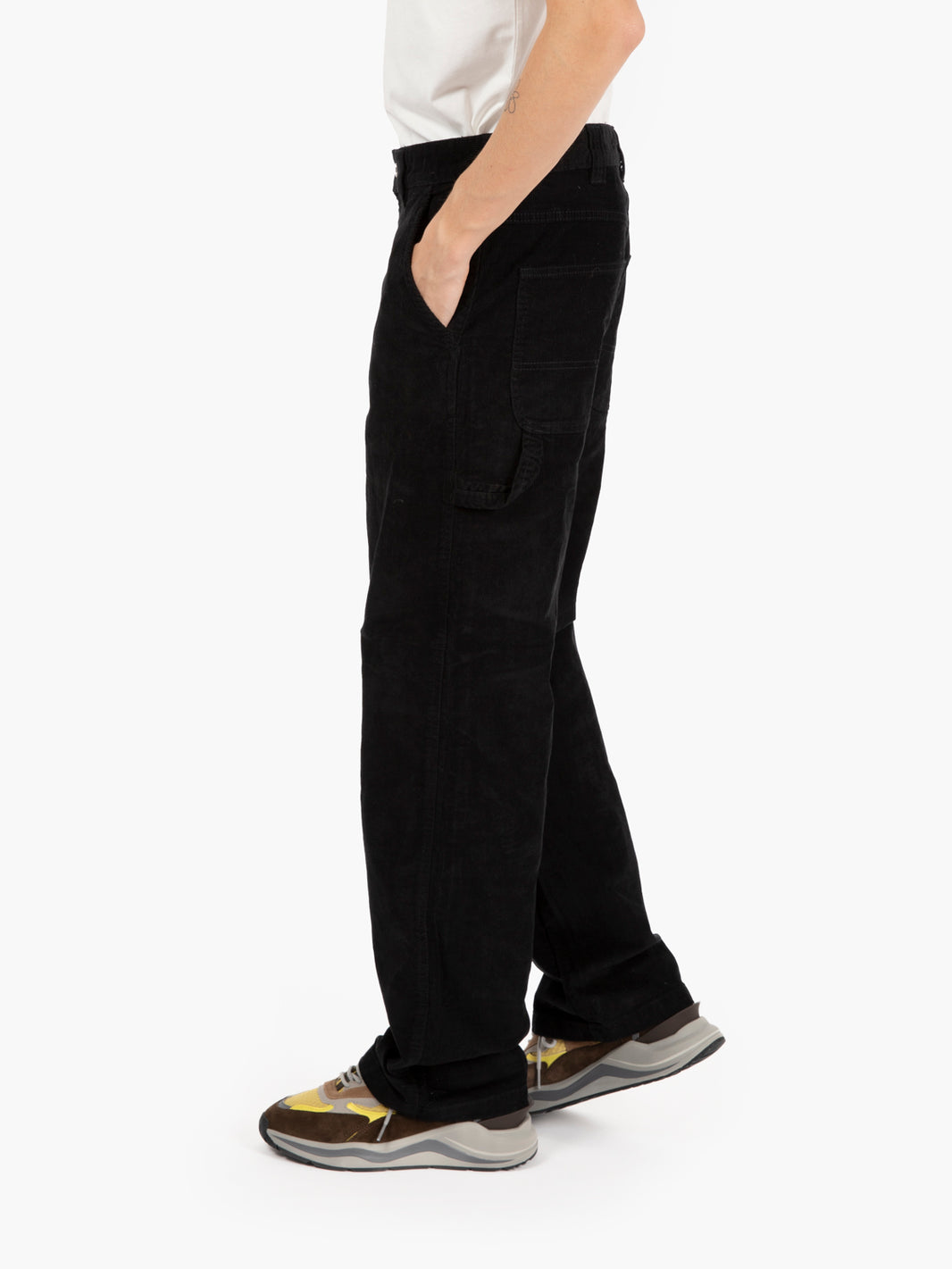 Pantaloni carpenter corduroy black