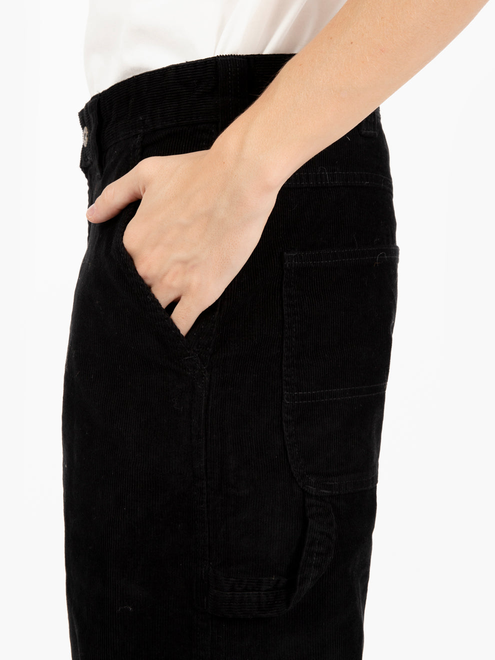 Carpenter corduroy black trousers