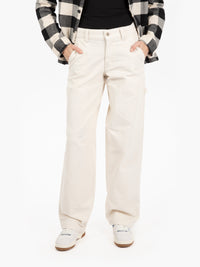 Corduroy carpenter trousers w whitecap gray