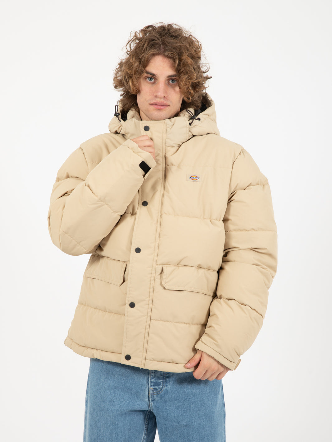Glacier cream down jacket