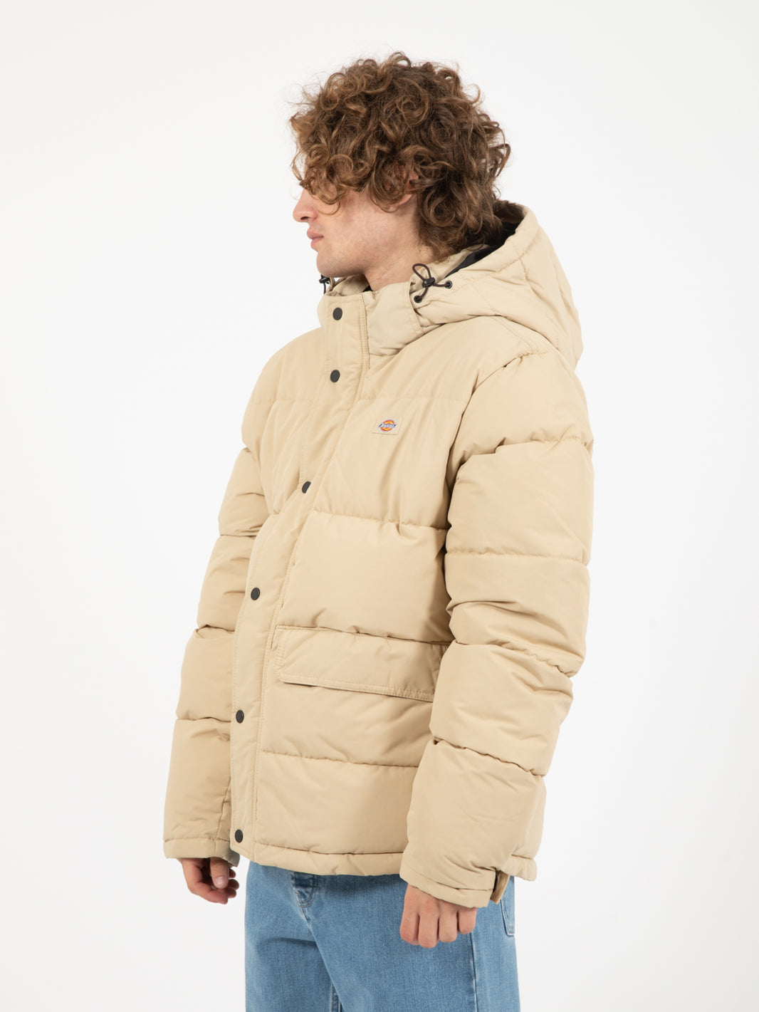 Glacier cream down jacket