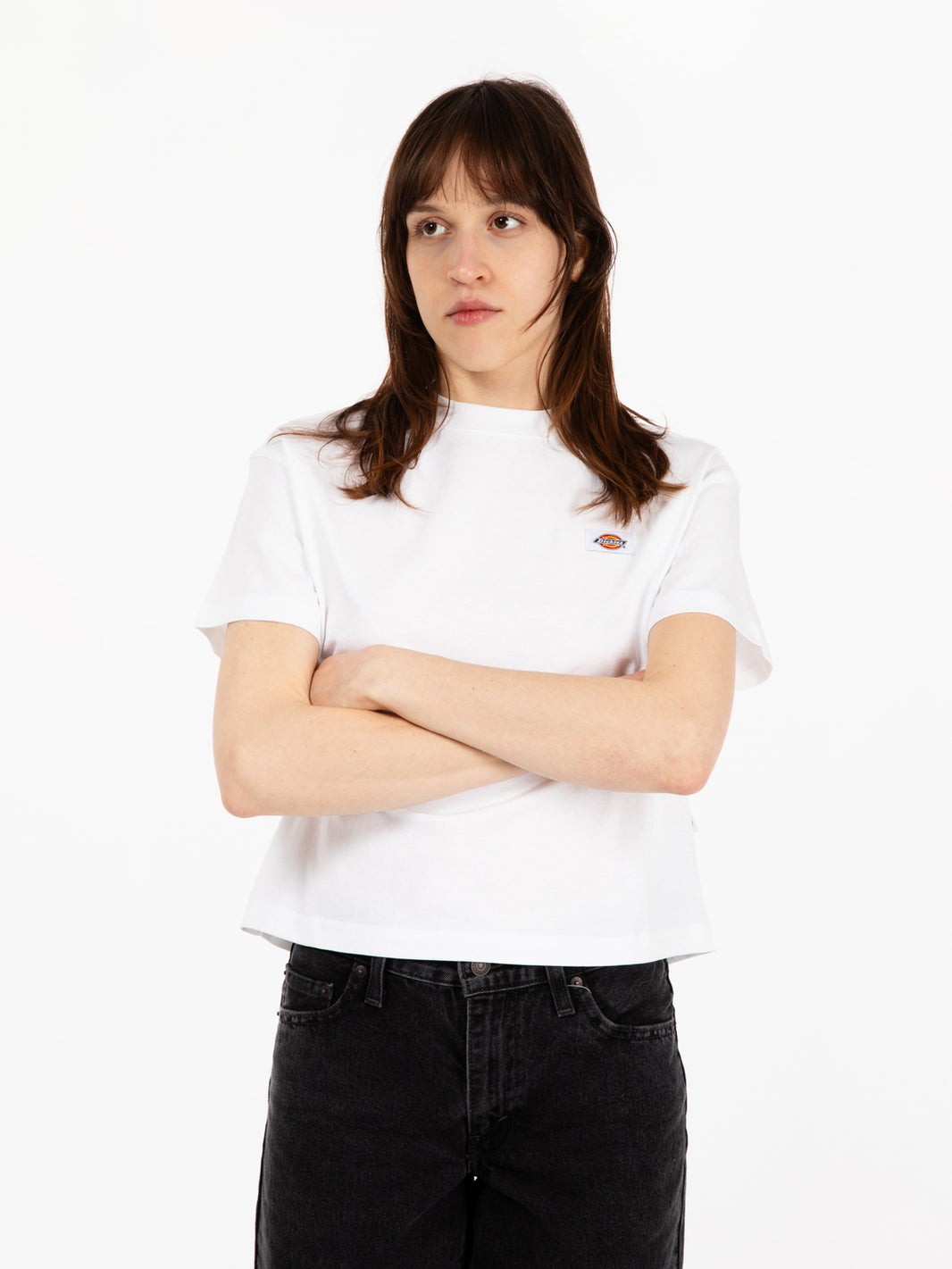 Oakport boxy ss tee white