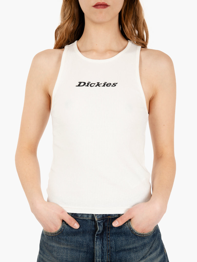 DICKIES - Top rib logo lettering egret