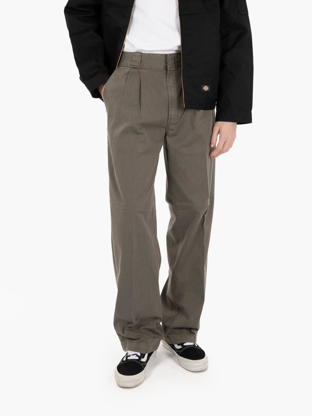 Unionville pleated work pant military green