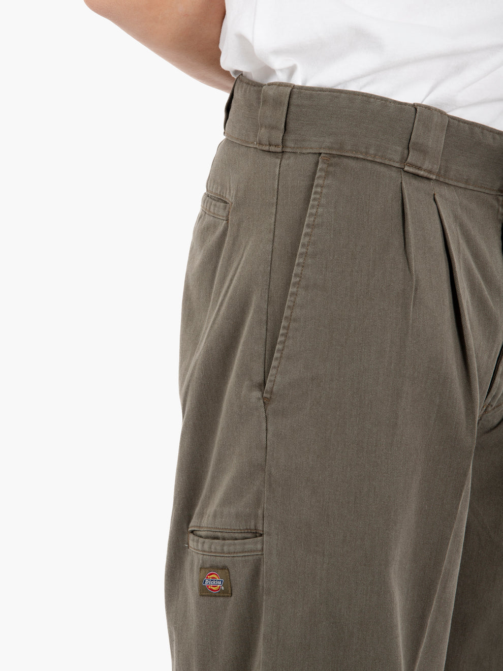 Unionville pleated work pant military green