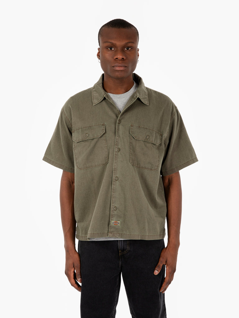 DICKIES - Unionville work shirt SS military green