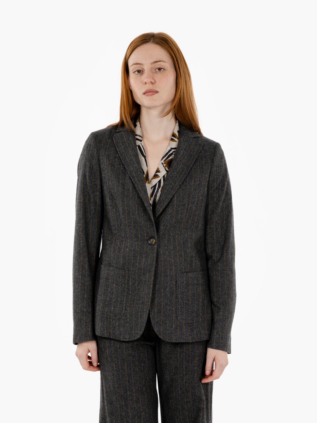 Vorado grey/yellow pinstriped blazer