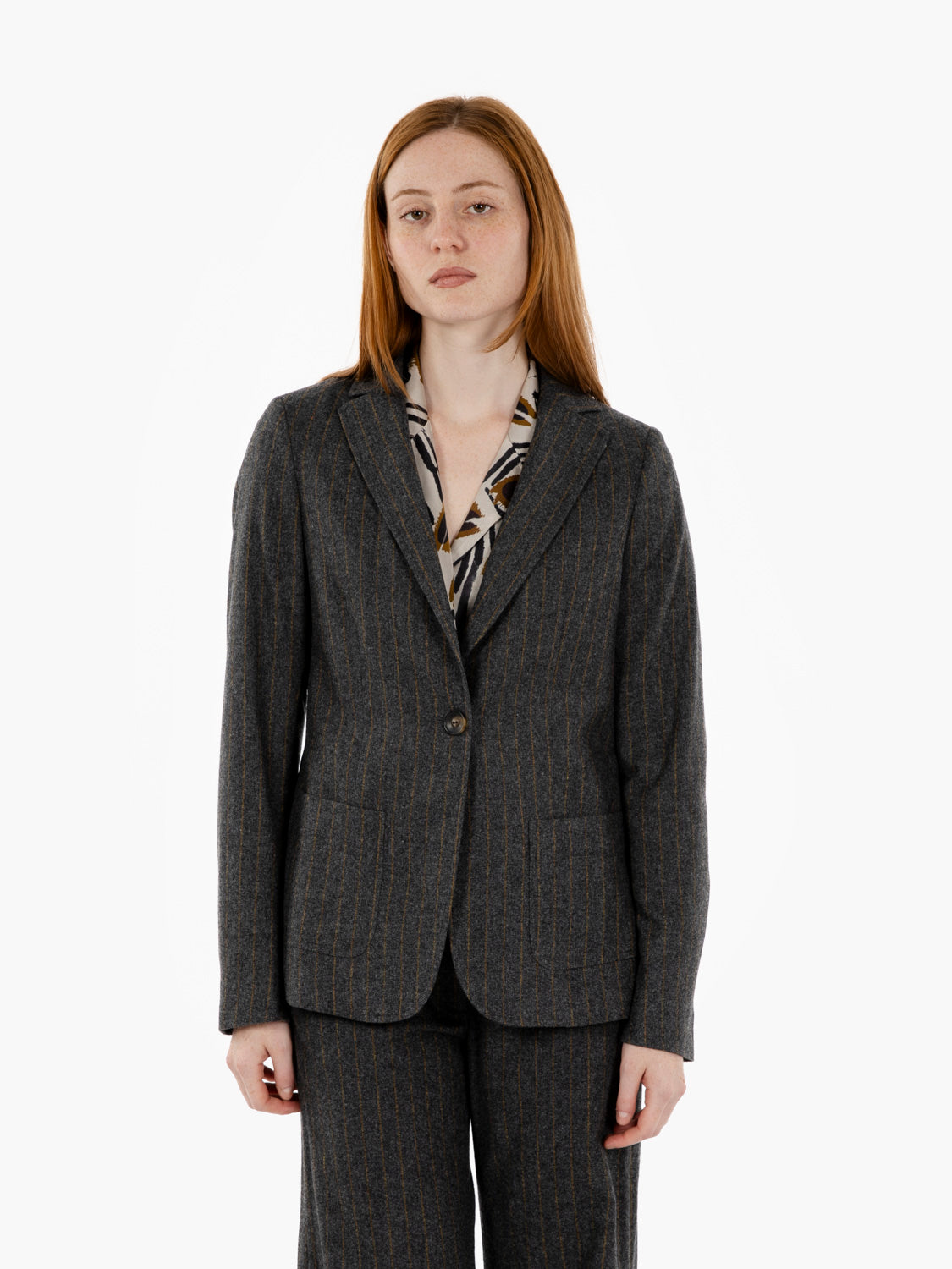 Vorado grey/yellow pinstriped blazer