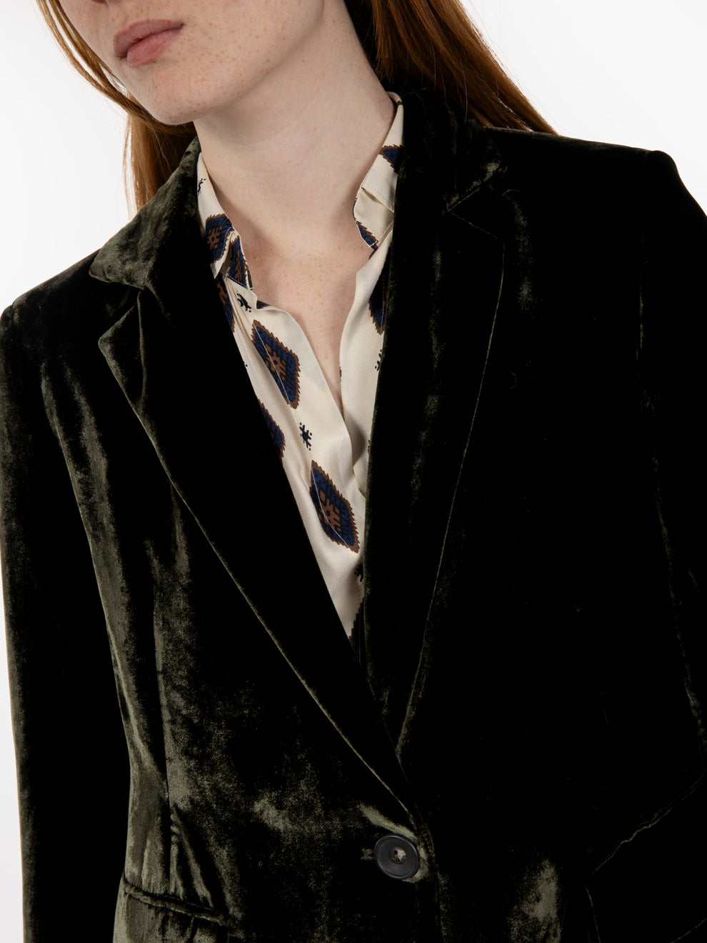 Ventio green velvet blazer