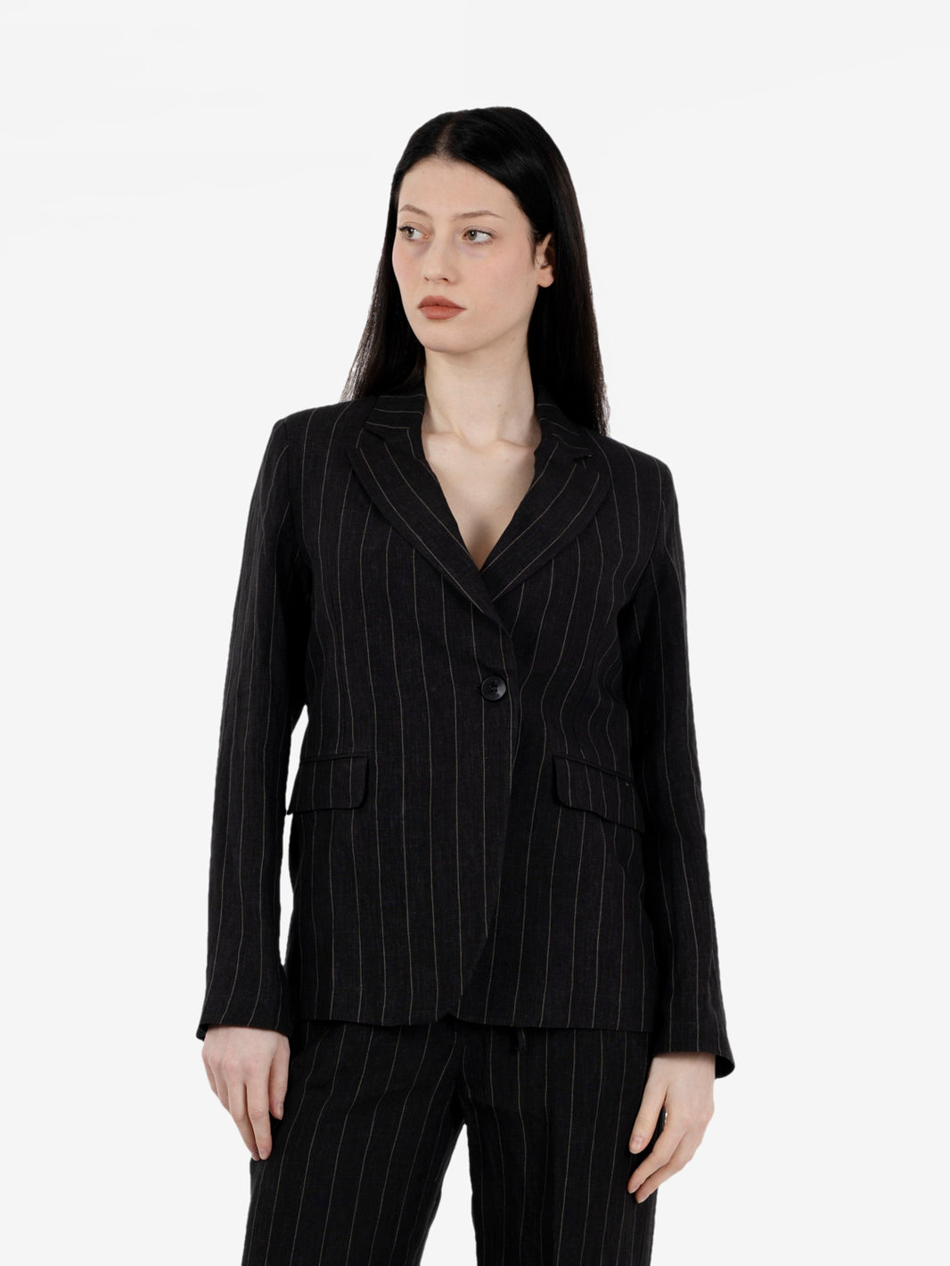 Blazer Varizo gessato noir / ecru