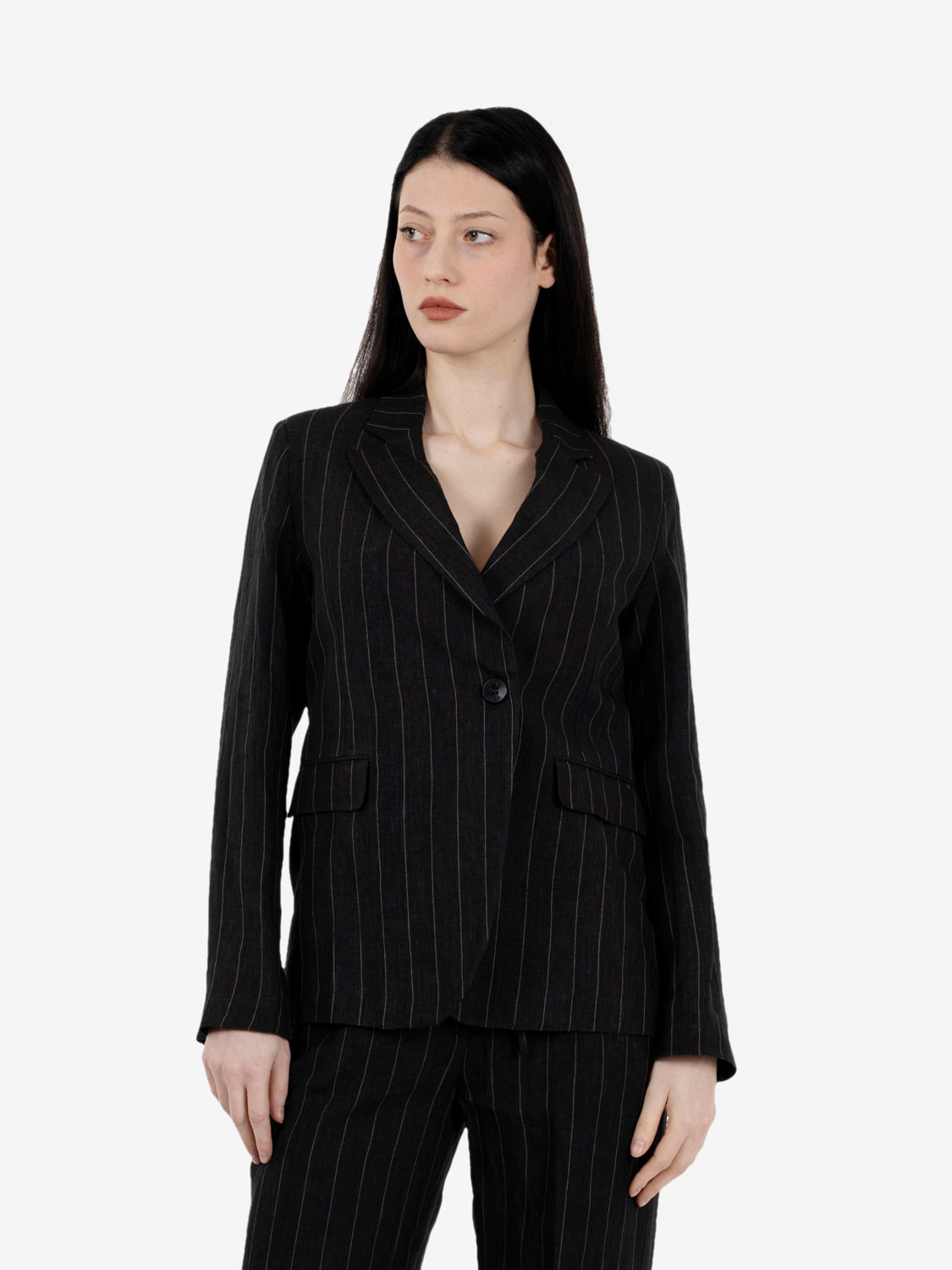 Varizo pinstriped blazer black / ecru