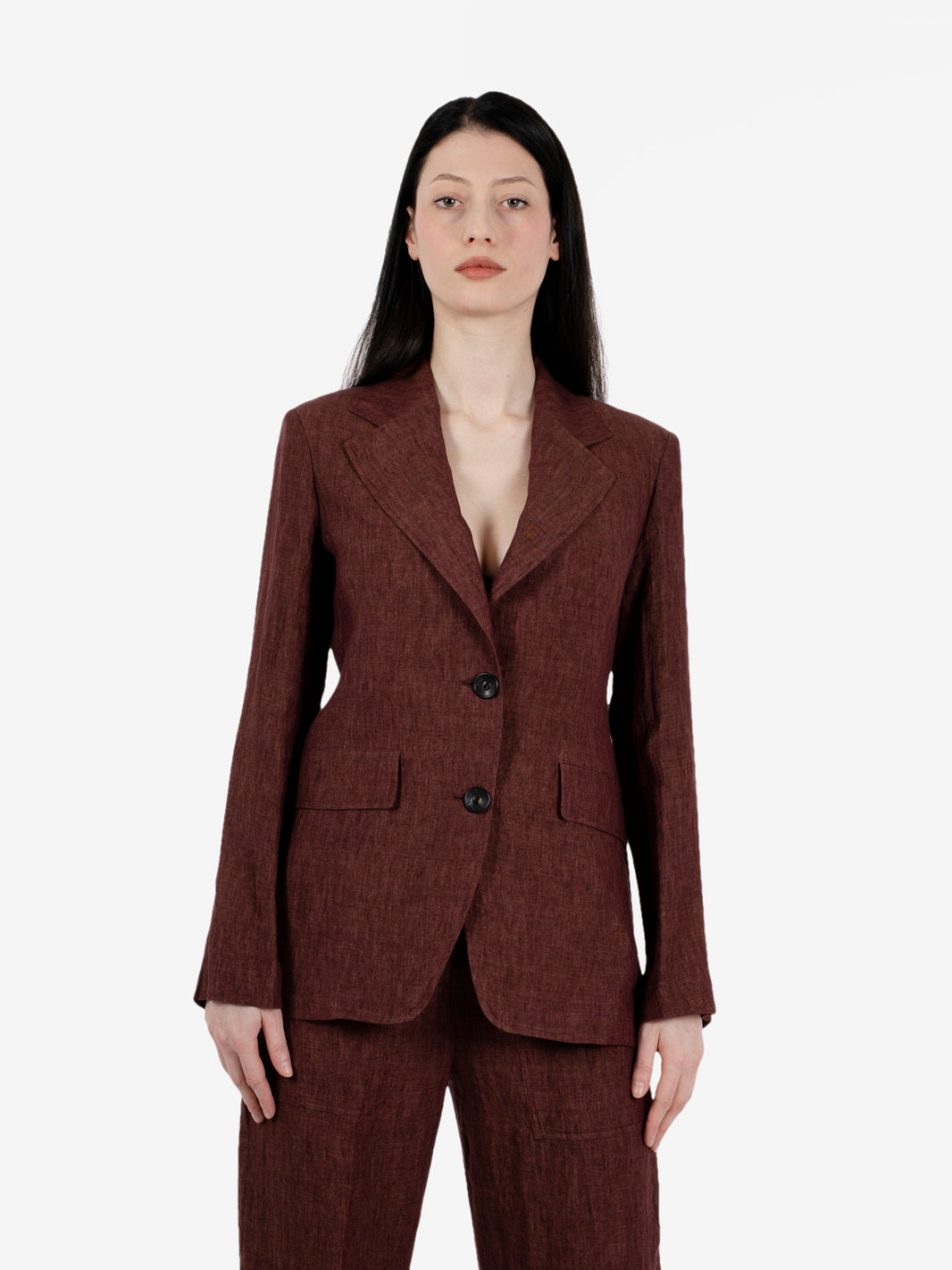 Prune linen Verko blazer