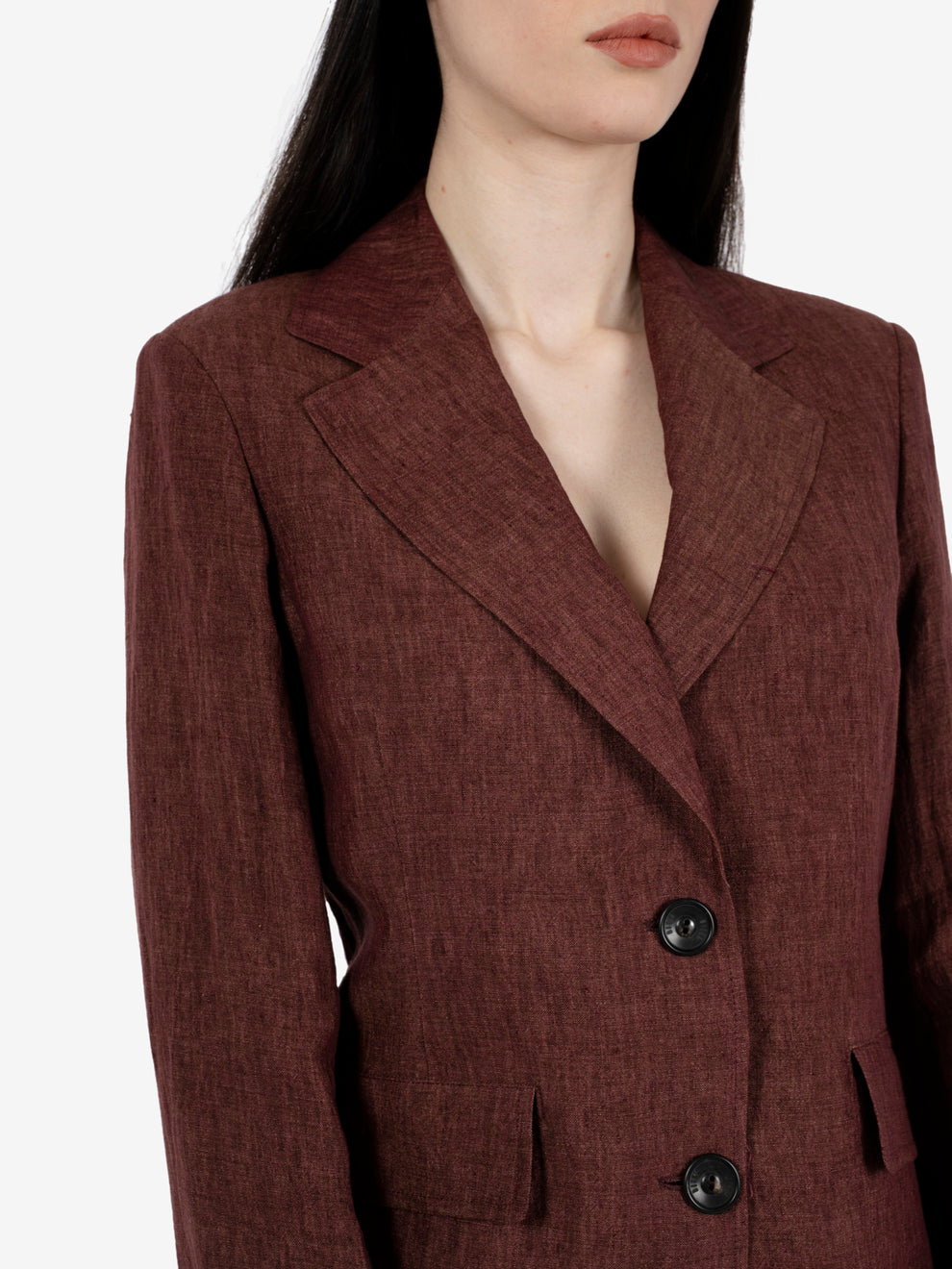 Prune linen Verko blazer