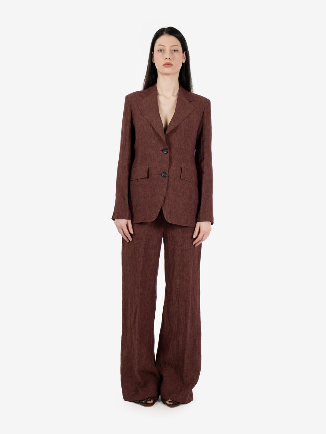 Prune linen Verko blazer