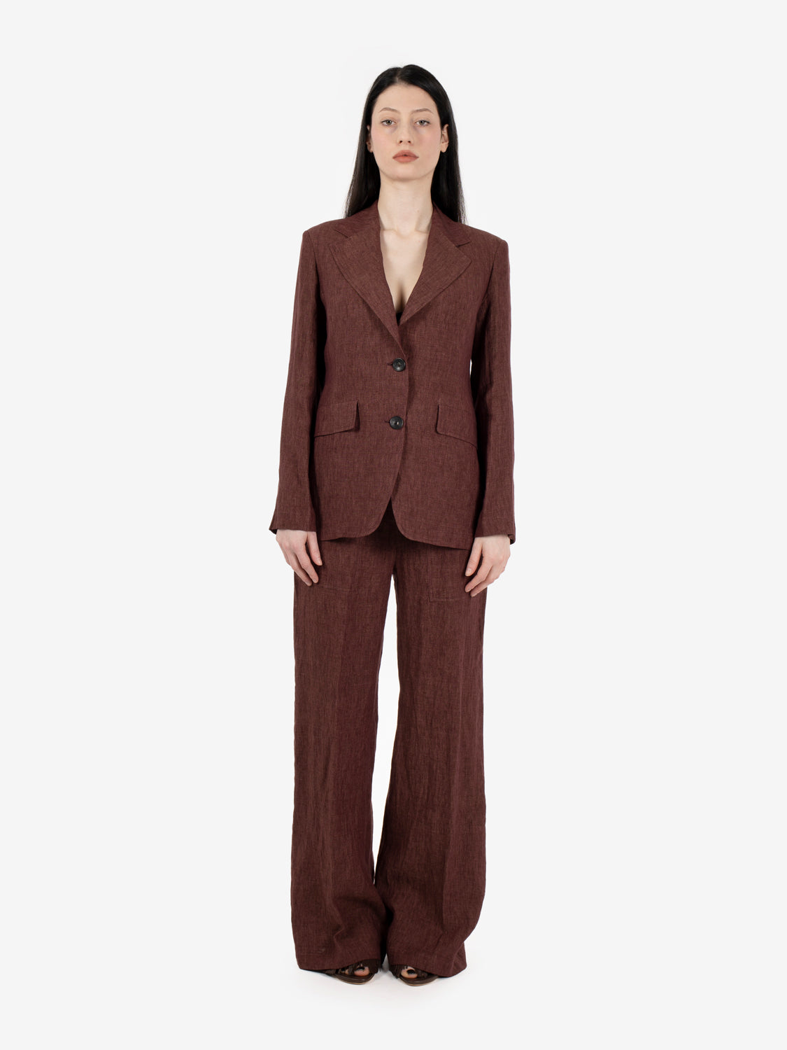 Prune linen Verko blazer