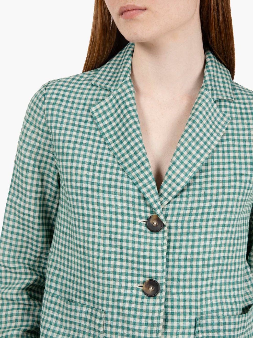 Green/White Vichy Blazer