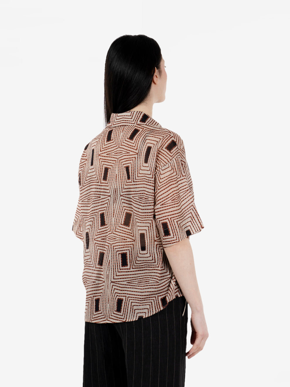 Blusa Tifana ecru / camel