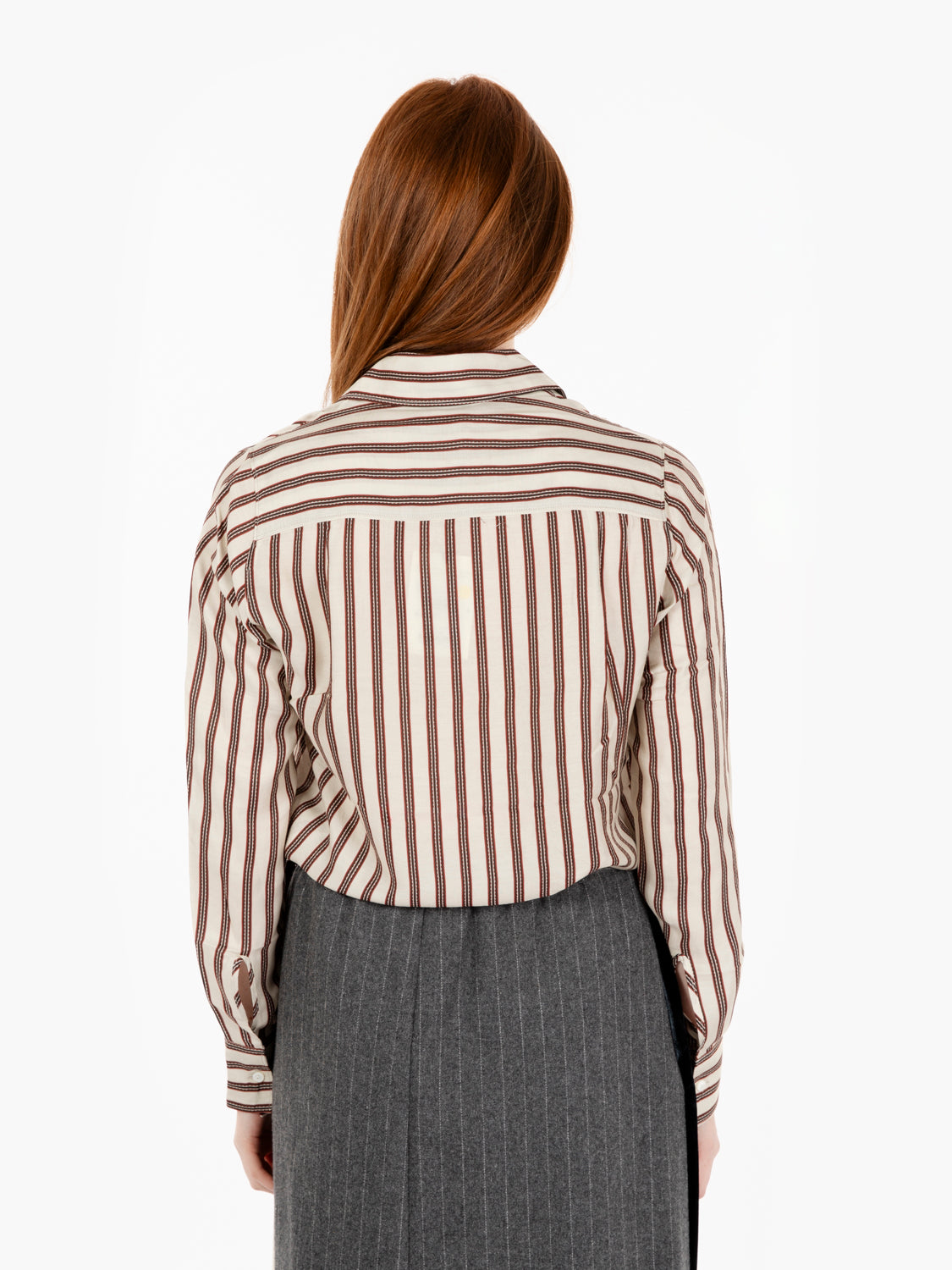 Camicia Ceza a righe ecrù