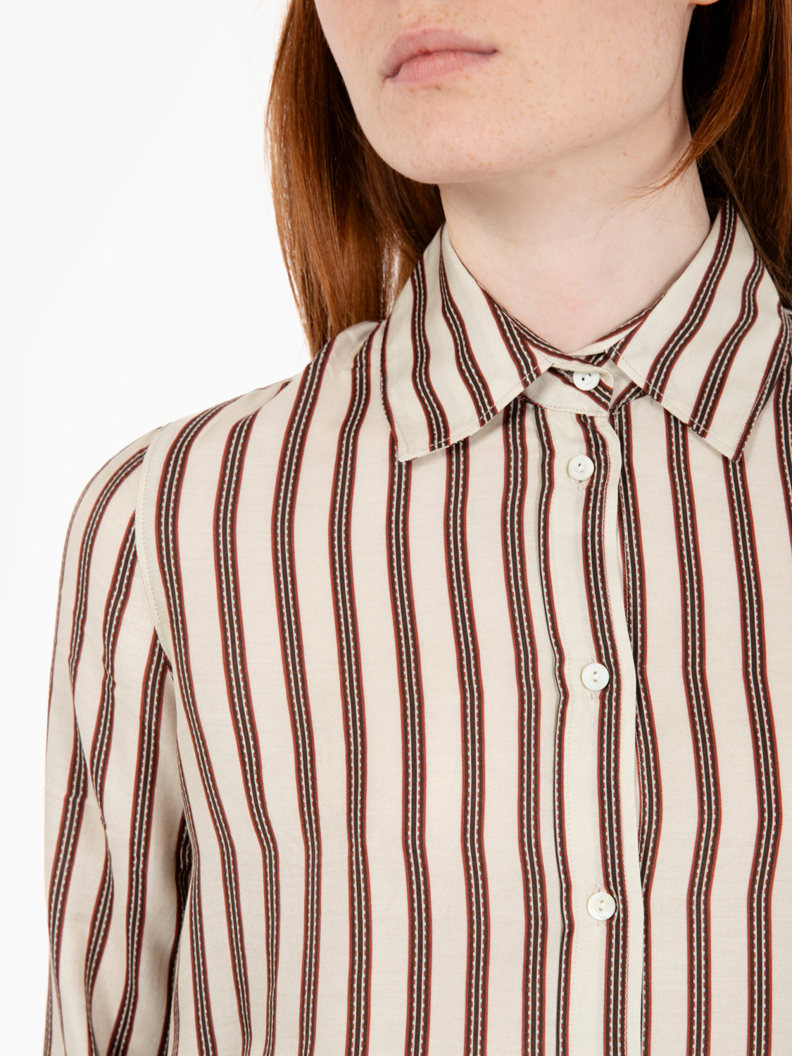 Camicia Ceza a righe ecrù