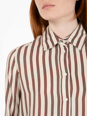 DIEGA - Camicia Ceza a righe ecrù